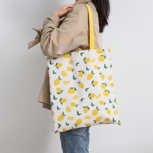 Cotton Shopper Woven Double-sided Hand Double-use Bag Cotton Linen Pocket Pouch Storage Bag Shopping Bag Grocery Bags