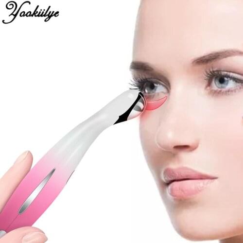 Electric RF Radio Frequency Eyes Beauty Anti-Ageing Wrinkle Massager Portable Facial Vibration Massager Dark Circle Remover