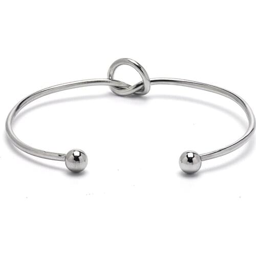 Tie The Love Knot Bridesmaid Bracelet Bangle Open Cuffs for Women Bridesmaid Proposal Gifts