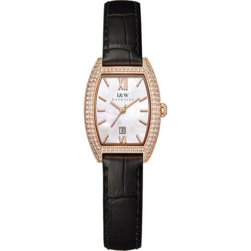 I&W Ladies Watch With Leather Strap