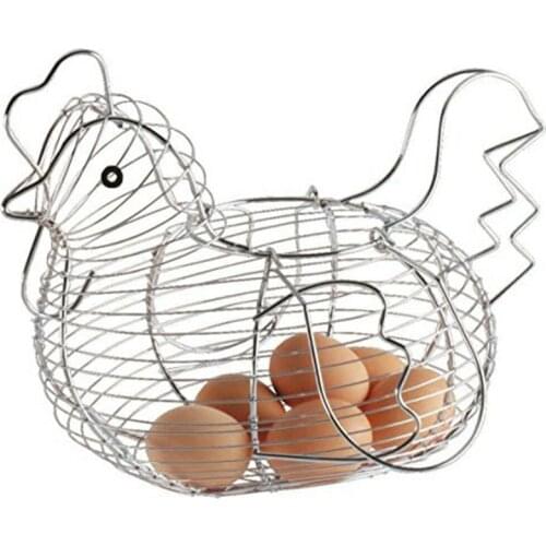 Art Eggs Storage Basket Chicken Egg Holder Fruit Basket Innovative Hen Shape Kitchen Storage Basket Organizer Rack Kitchen Decor