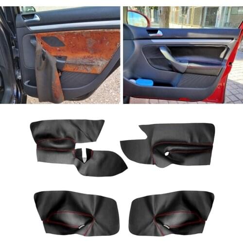 LHD/RHD For VW Golf 5 MK5 Jetta 2005 2006 2007 2008 2009 2010 Microfiber Leather 4pcs Car Interior Door Armrest Panel Cover Trim