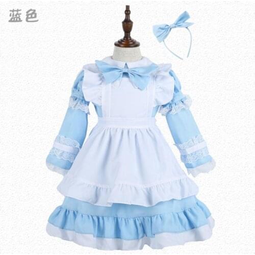 Fairy Princess Cosplay Costumes Kid Maids Dress Carnival Party Disguisment Girl Lolita Servant Cos Halloween Cosplay Costumes