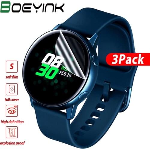 3 Pieces Soft Hydrogel Film for Samsung Galaxy Watch Active R500 1 2 Protective Film 3D Watch Screen Protector on Active 2 1