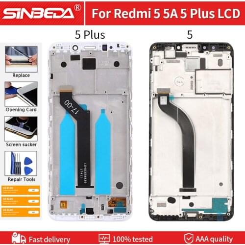 Original LCD For XIAOMI Redmi 5 5A 5 Plus LCD Display Touch Screen Digitizer Assembly Replacement Free Tools For Redmi 5 LCD