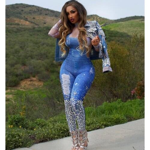 Casual Jumpsuits For Women 2019 Retro Turtleneck Geometric Print Slim Fit Romper Fashion Back Zip One Piece Overall LG0149