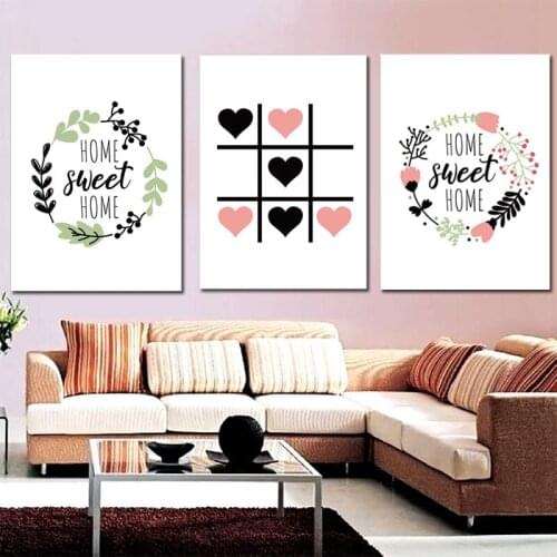 Modern Canvas Painting Sweet Homes Wall Art HD Posters and Prints Living Room Bedroom Decoration Wall Pictures Murals Frameless