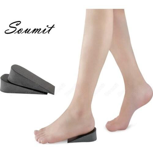 Height Increase Insoles for Men Women Shoes Sole Half Invisible Heighten Heel Pads Taller Insert Sports Shoe Foot Care Cushions