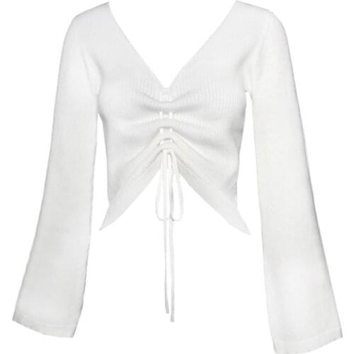 Женские пуловеры с V-образным вырезом XONEMATHY China At AliExpress