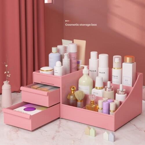 Large Capacity Cosmetic Storage Box Desktop Makeup Organizer for Cosmetic Jewelry Nail Polish Drawer Container