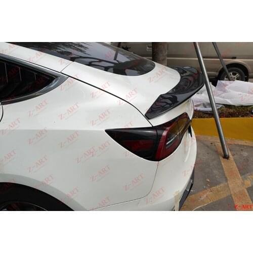 Z-ART for Tesla model 3 carbon fiber rear spoiler model3 carbon rear boot spoiler for Tesla 3 carbon fiber rear wing