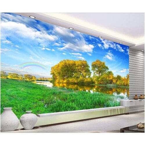 Custom mural 3d photo wallpaper Rural landscape painting beautiful natural scener home decor living room wallpaper for wall 3 d