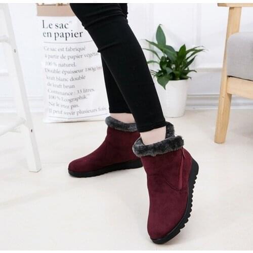 Women Winter Snowboarding Skiing Shoes Winter Feamle Ankle Boots Sport Flat Warm Snow Boots Thick Plush Skiing Shoes