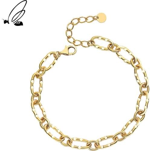 SSTEEL Sterling Silver 925 Simple Bracelet Hip Hop Fashion Designer Gift For Women Accessories Minimalist Style Jewellery