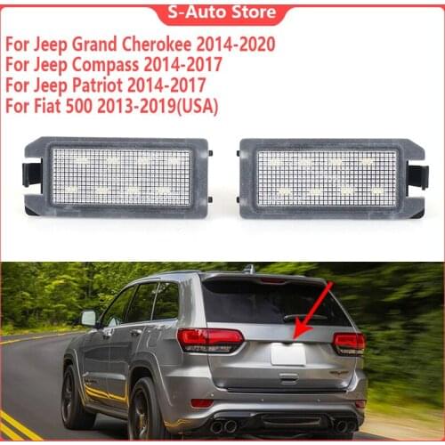 1Pair LED license Number Plate Light For Jeep Grand Cherokee Compass Patriot For Maserati Levante For Fiat 500 For Dodge Viper