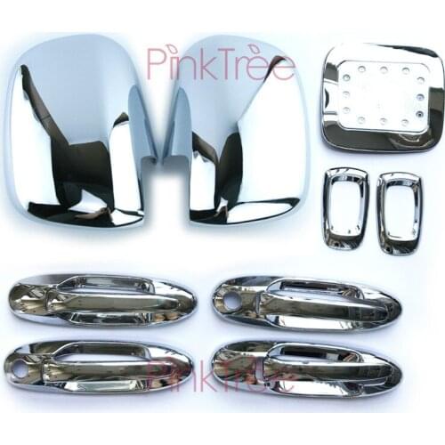 1998-2003 2004-2007 13 PCS Chrome Accessory Door Handle Side Lamp Mirror Tank Cover For Toyota Land Cruiser 100 For Lexus LX470