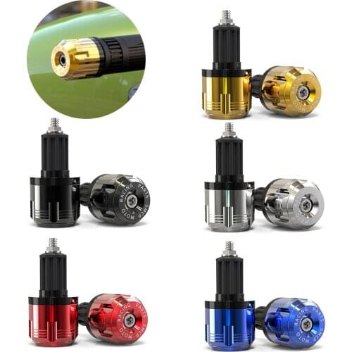 2Pcs 7/8'' Motorcycle Handle Bar End Weight Handlebar Grips Cap Anti Vibration Silder Plug for Yamaha Kawasaki Honda Dirt Bike