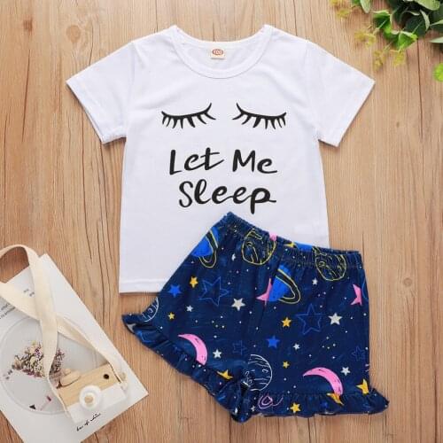 Children Clothing 2PCS Toddler Kids Girl Clothes Set Summer Short Sleeve T-shirt Tops+pants Outfit Child Tracksuit Suit Girls