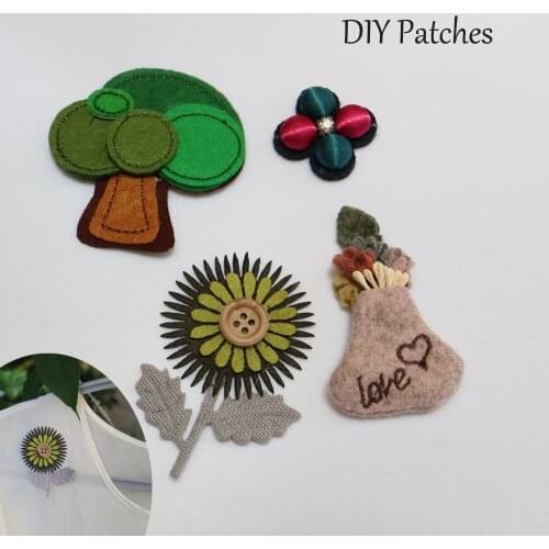 3pcs/lot diy fashion flower patches for clothing 3D floral parche appliques parches bordados para ropa