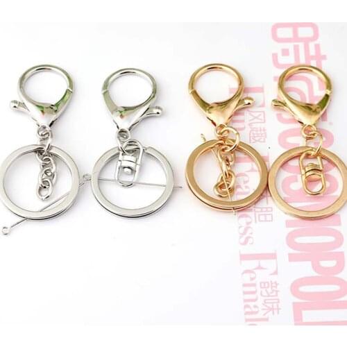 30pcs/lot lobster clasp and Iron ring nickel free high quality lobster buckle DIY for tassel small component pendant decoration