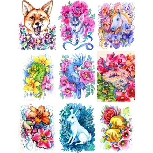 5D DIY Diamond Painting Animals Flowers Horse Dog Cross Stitch Kit Full Drill Embroidery Mosaic Art Picture Ctafts Wall Decor
