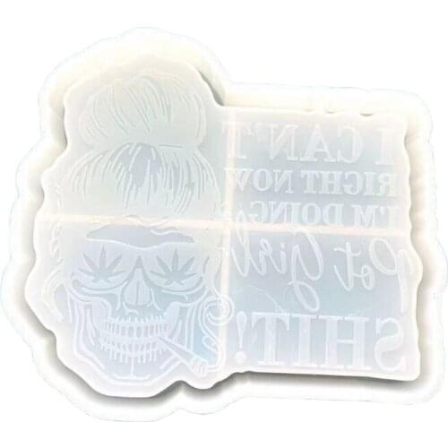 Skull Makeup Box Epoxy Resin Mold Fruit Tray Jewelry Holder Casting Silicone Mould DIY Crafts Ornaments Making Tools