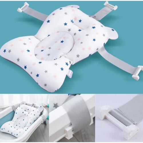 Baby Infant Bath Tub Pad Cushion Safety Seat Support Non-slip Bathtub Mat Newborn Shower Soft Chair