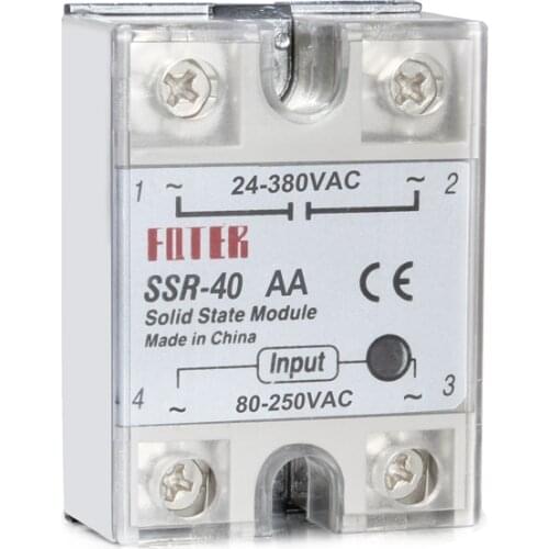 Fotek type ac-ac din rail ssr-10AA 25AA 40aa 60aa 80aa 100aa solid state relay ssr 40aa
