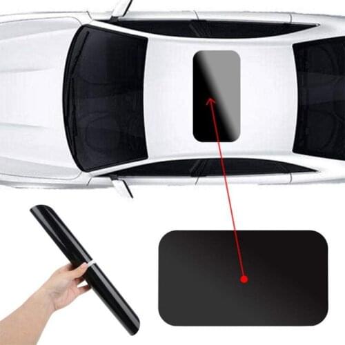 79X38cm PVC Glossy Car Roof Vinyl Film Stickers Simulation Panoramic Sunroof Protective Film Covers 3M Decorative Rubber Strip
