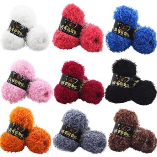 Faux Fur Yarn Long Hair Mohair Wool Cashmere for Hand Knitting Crochet Sweater Thread Baby Clothes Scarf Fluffy Mink Yarn