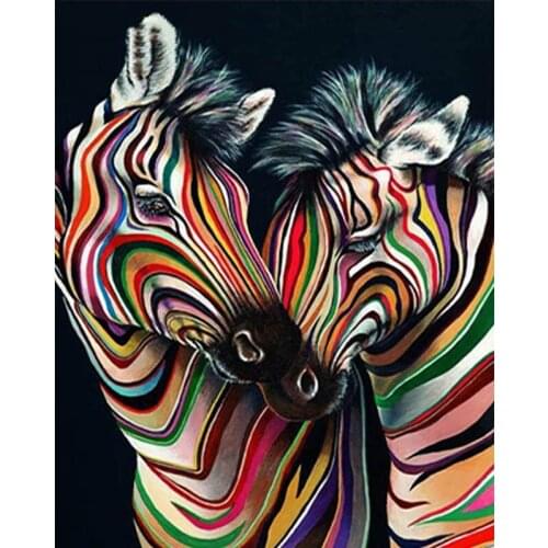 Full Square/round 5D DIY Diamond Painting Color Zebra Diamond Embroidery Sale picture of Rhinestone Mosaic Home Decoration AZ634