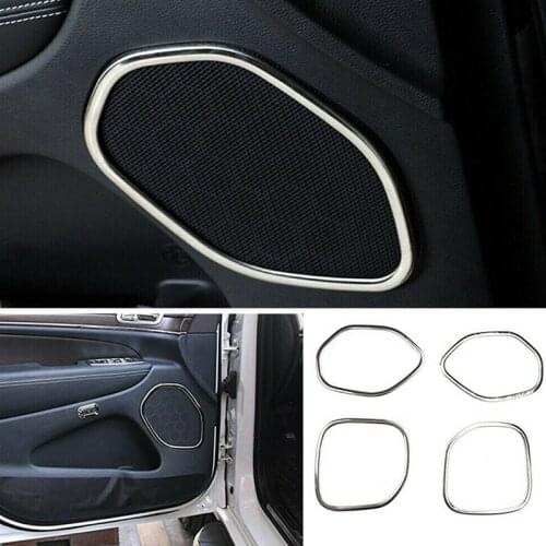 4Pcs Car Door Speaker Frame Cover Trim Kit for Jeep Grand Cherokee 2011