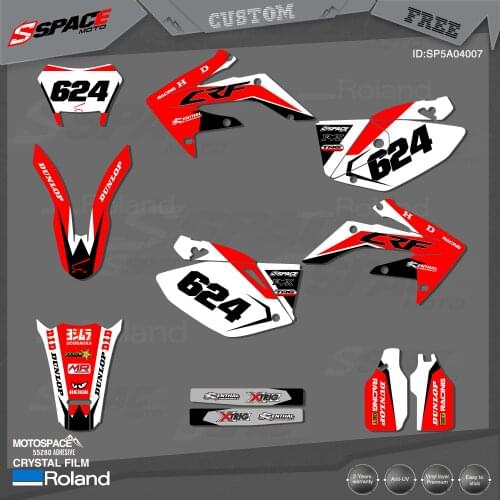 MotoSpace Custom Team Graphics Backgrounds Decals 3M Stickers Kit For HONDA 2004-07 08-19CRF250X 007