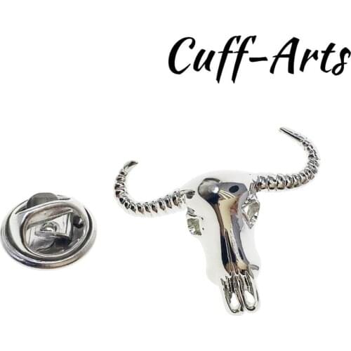 Brooch Lapel Pin For Men Badge Cattle Steer Head Lapel Pin Badge Novelty Lapel Pin Brooches By Cuffarts P10317