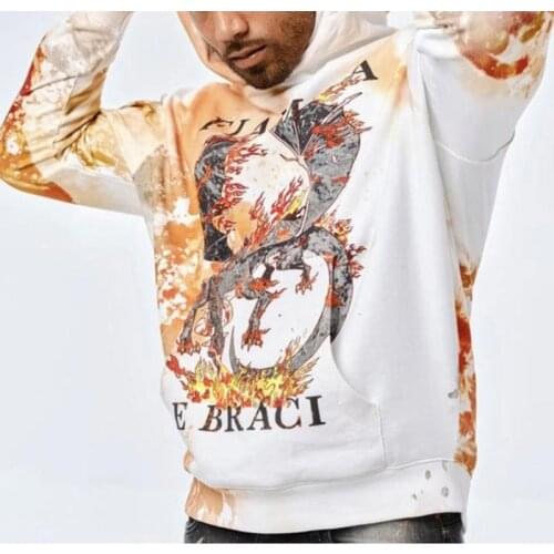 Casual mens sweater new fashion with hat loose top 2021 autumn mens popular personalized clothes Pullover oversize street wear