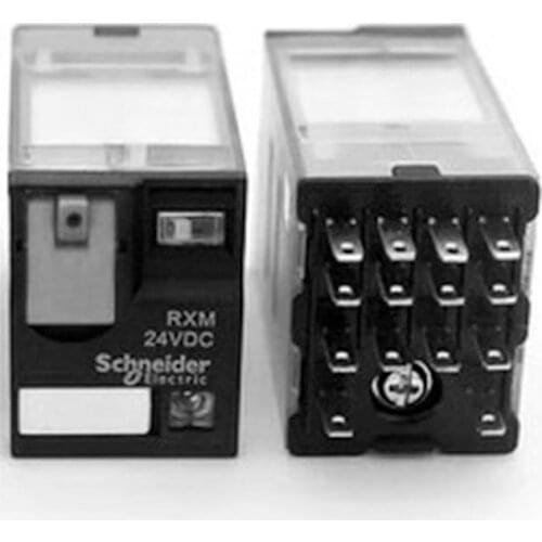 Schneider Small Intermediate Relay RXM2LB2BD DC24V RXM4LB2P7 AC230V 8 foot 14 feet with base