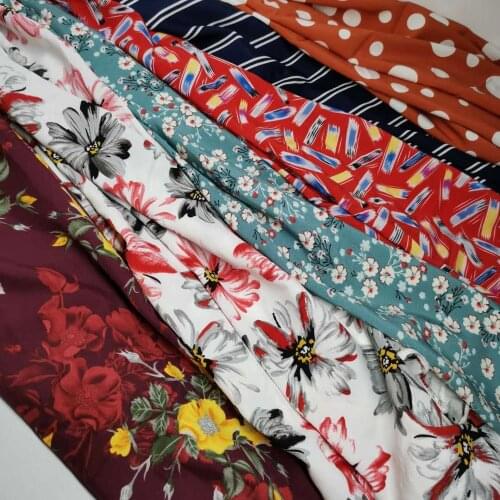 ON SALE Stretchy Dress Fabric Shirt Blouse Material Slightly Elastic DIY Sewing Textile Fashion Style