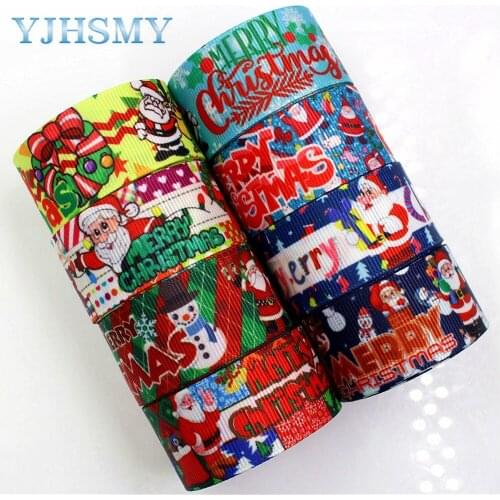 D-17720-846,1'' 25mm 10yards christmas printed grosgrain ribbon,christmas decorations for home Gift wrap headwear accessories
