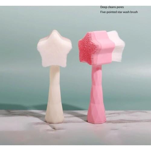 Handheld Face Cleaner Mini Silicone Massage Brush Washing Machine Skin Pore Cleaner Beauty Massager Wash Face Cleansing Brush