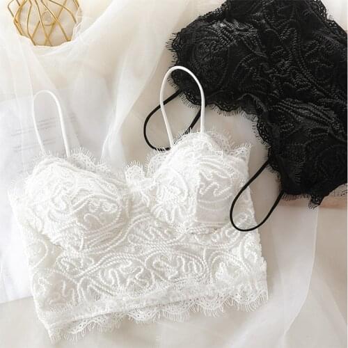 Sexy Women Corset Top 2021 Summer Vest Backless Tank Top Spaghetti Strap Tops Lace Elegant French Chic White Camis for Women