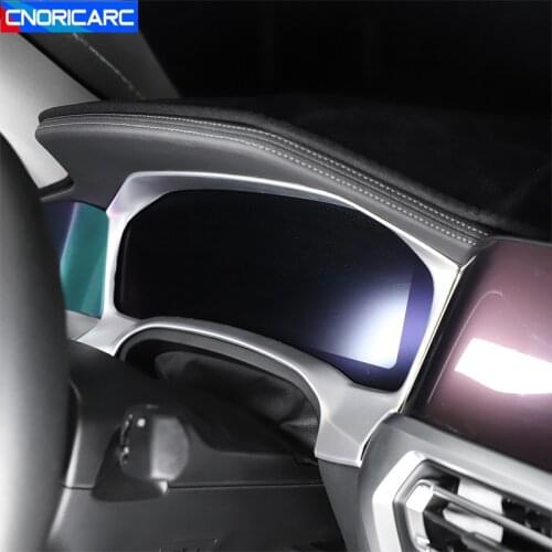 Car Styling Central Dashboard Display Decoration Frame Cover Trim For BMW 3 Series G20 G28 2020 Interior Accessories Sticker