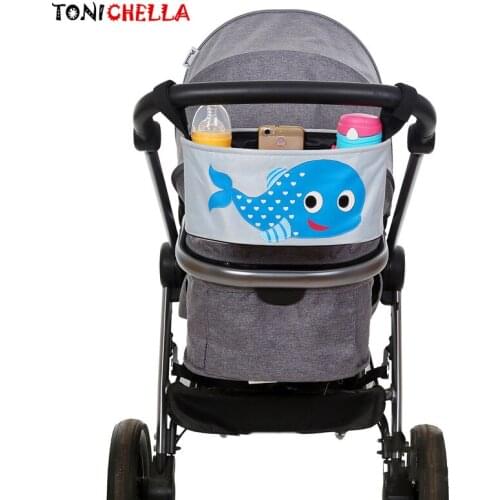Baby Stroller Bags Cute Cartoon Animal Pram Hanging Basket Infant Storage Organizer Diaper Nappy Travel Milk Bottle Bag CL5426