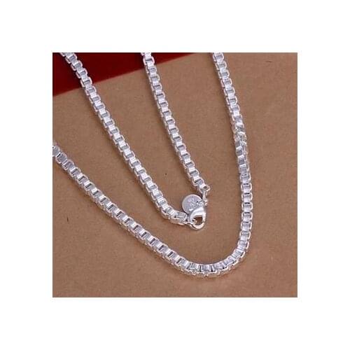 KN-N016 Wholesale Free Shipping Silver Necklace Lovely Factory Price New Arrival Fashion Jewelry Box Necklace/SADFREWV