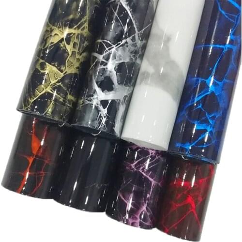 135x30cm Colored Smooth Black Base PU Printed Synthetic Artificial Leather Fabric Sheet for Making DIY Accessories/Shoe/Handbag