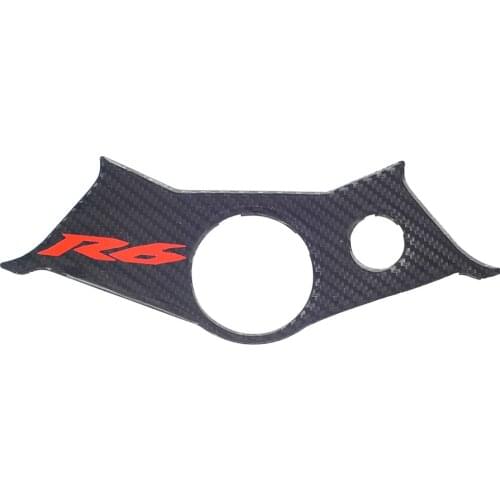For YAMAHA YZF600 R6 3D Motorcycle Carbon Fiber Model Top Three Fork Clamp Self Adhesive Box Case Shell 2003 2004 2005