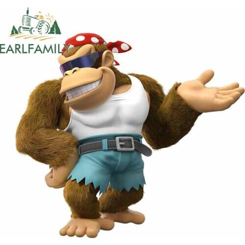 EARLFAMILY 13cm x 11.7cm for Arcade Donkey Kong Cool Man Car Sticker Personality Personality Decal Refrigerator Vinyl Car Wrap