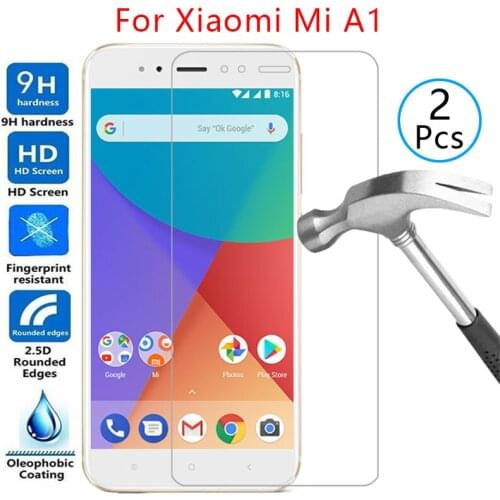 Tempered glass screen protector for xiaomi mi a1 case cover on ksiomi xiao my a 1 1a mia1 xiaomia1 protective phone coque bag 9h