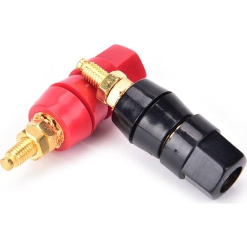 1 Pair Banana Plugs Couple Terminals Red Black Connector Amplifier Terminal Binding Post Banana Speaker Plug Jack New Arrival