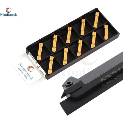 10pcs MGMN150 MGMN200 MGMN250 MGMN300 MGMN400 Carbide Insert 1pc MGEHR2525 MGEHL Grooving Tool Holder CNC Lathe Turning Tool Set