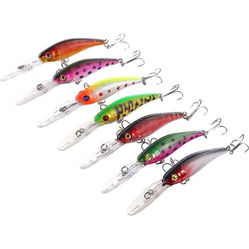 101mm 7.6g Artificial Stream Crankbait Fishing Bait Hard Bait Lure Wobbler Minnow River Lake Ocean Plastic Fishing Bait Lures
